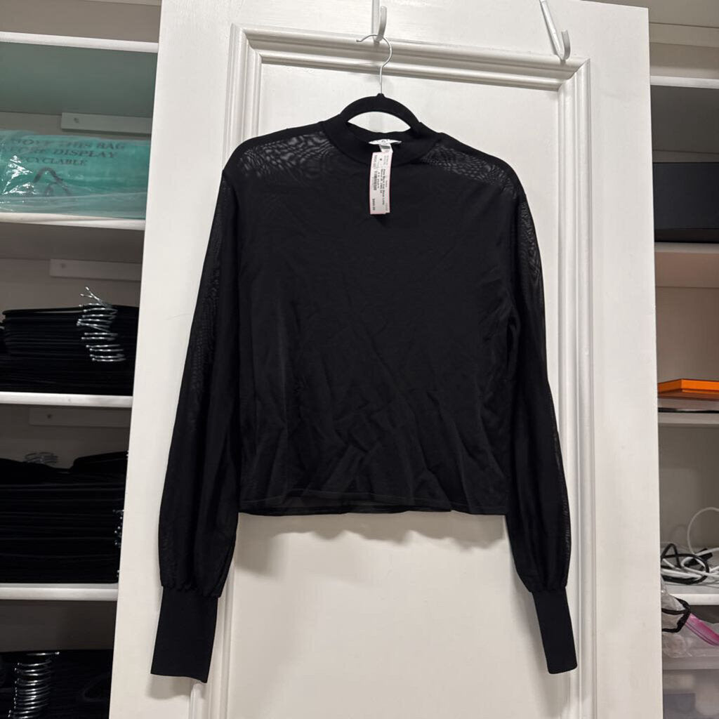 Black Knit Sheer Long Sleeve (R. 2190)