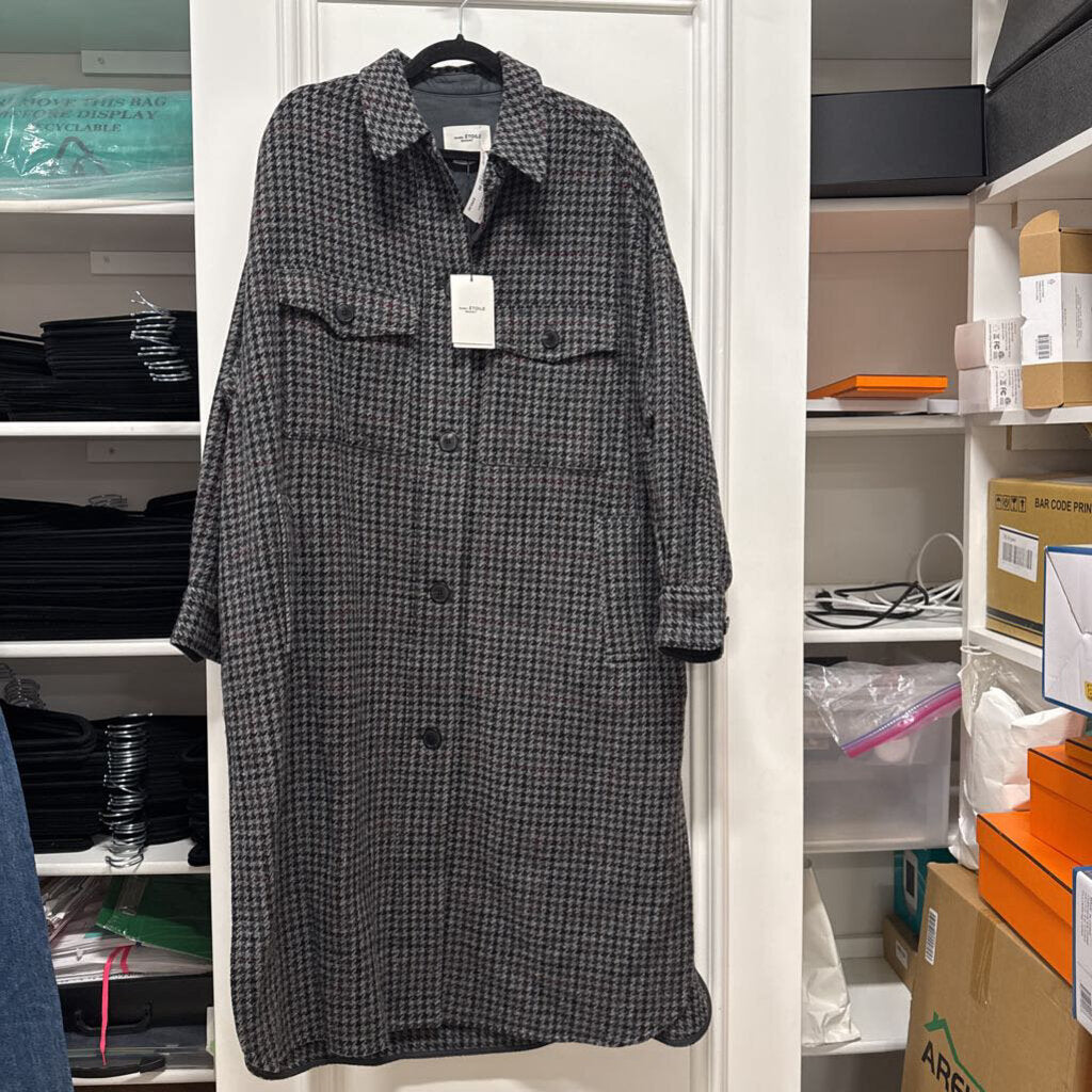Grey Houndstooth Shacket (NWT 845)