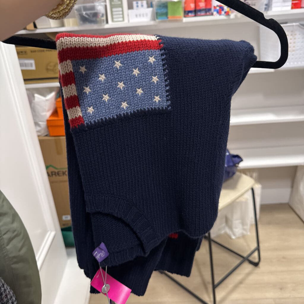 Navy American Flag Cashmere Sweater (R. 1695)