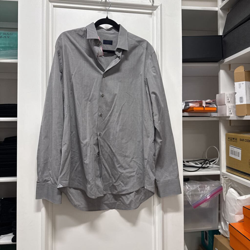 Gray Button Up Top