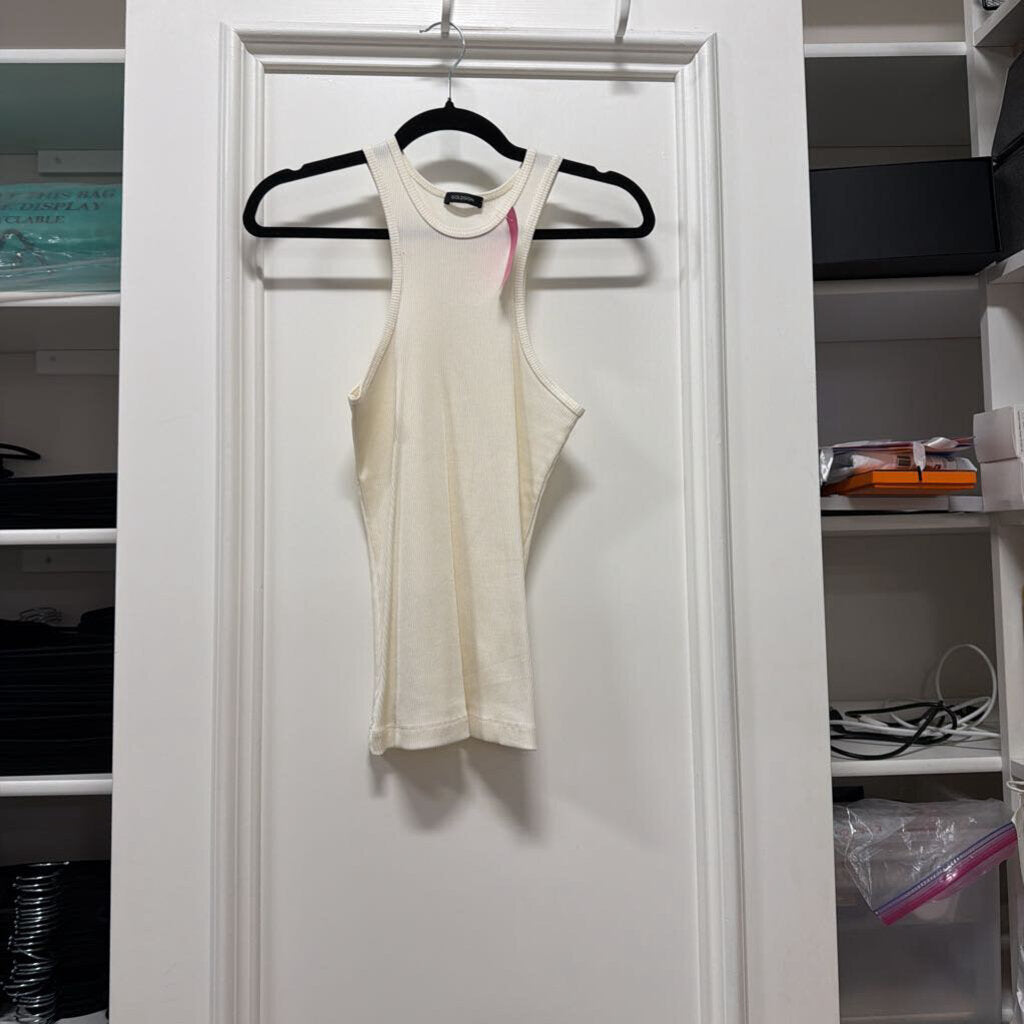 Cream Viscose Rib Tank