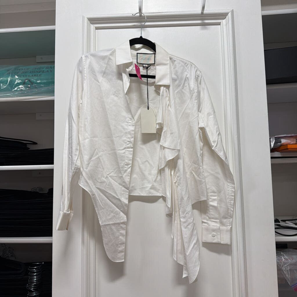 White Cotton Ruffled Blouse (NWT 273)
