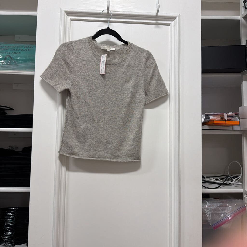 Grey Cashmere Knit Tee