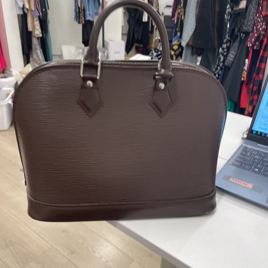 Brown Epi Leather Alma PM Bag