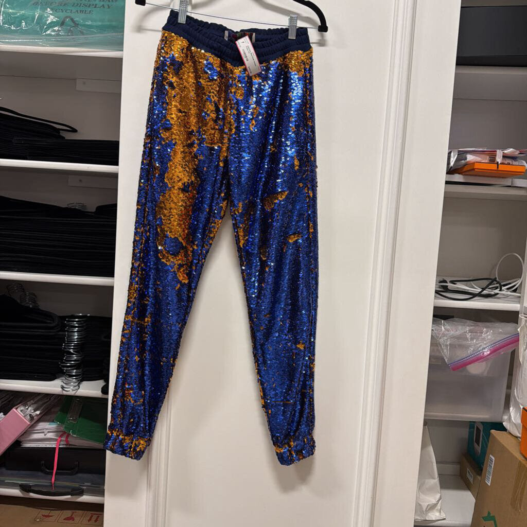 Blue/Gold Sequin Pants