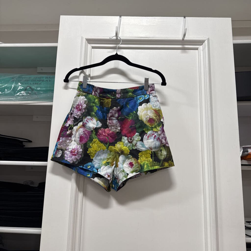 Multicolor Floral Cotton Shorts