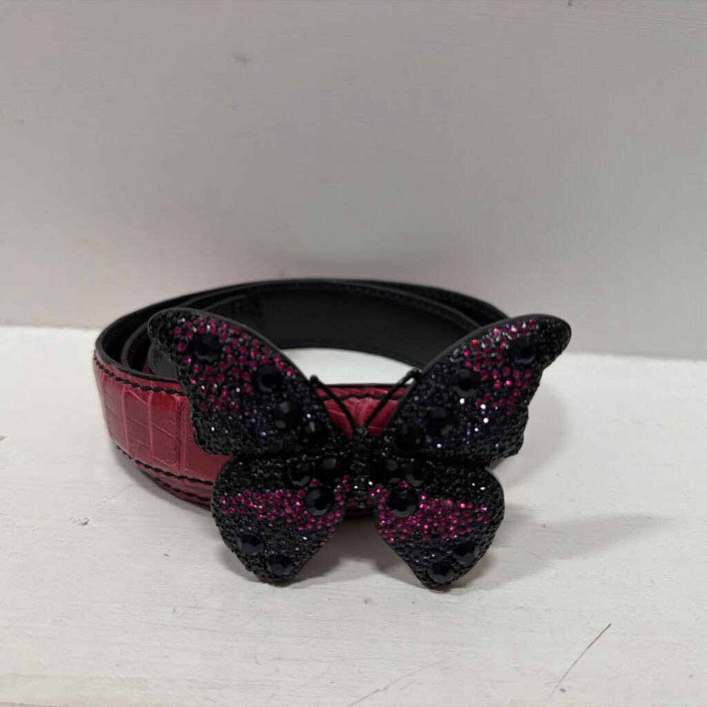 Valentino, Pink Croc Butterfly Belt