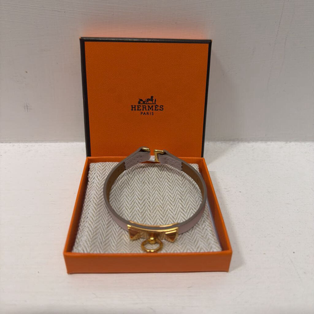 Light Pink Leather Mini Wrap Bracelet (Box)