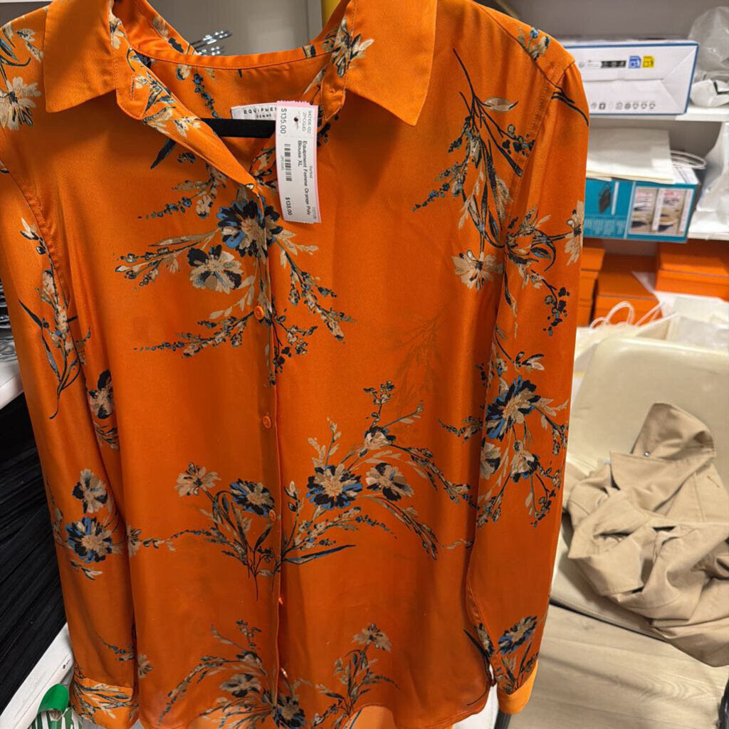 Orange Poly Blouse