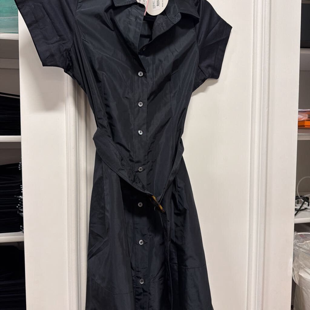 Black Nylon Belted Mini Dress (NWT 295)