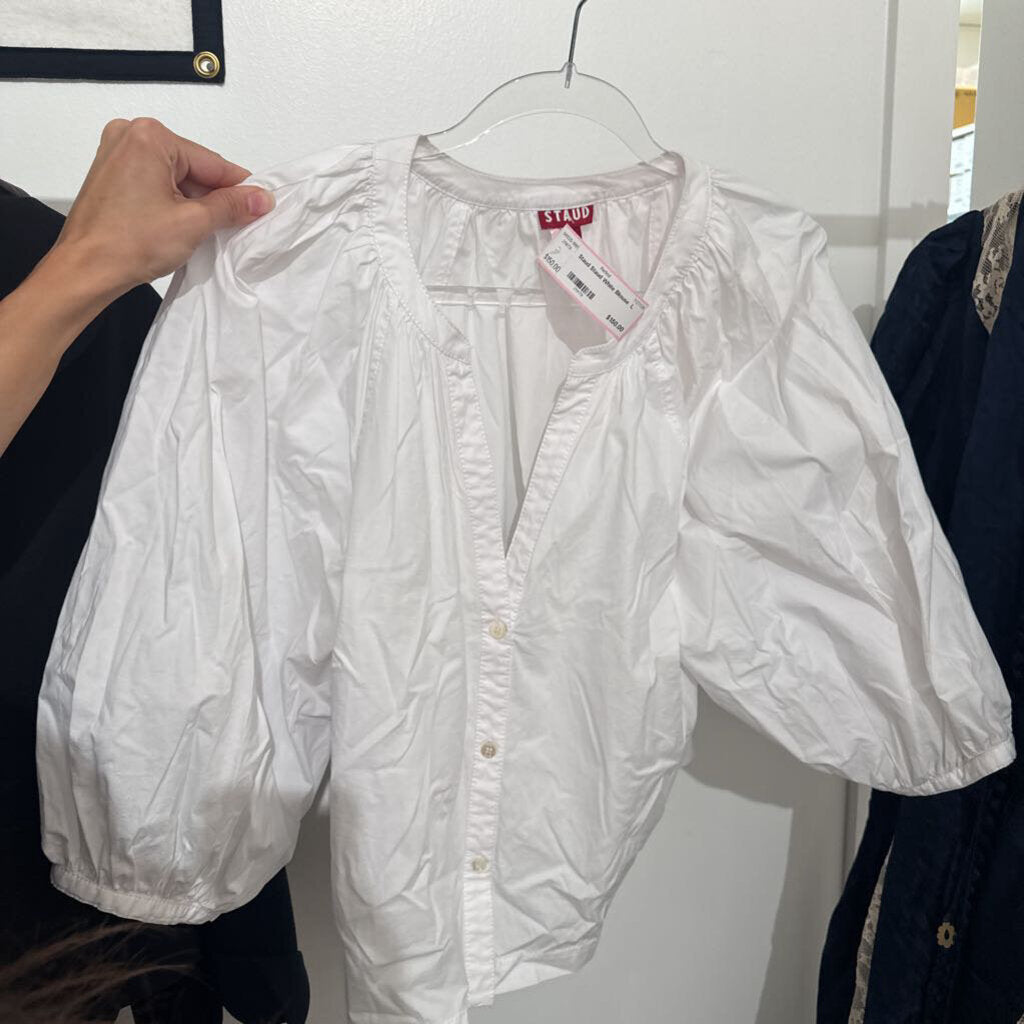 Staud White Blouse