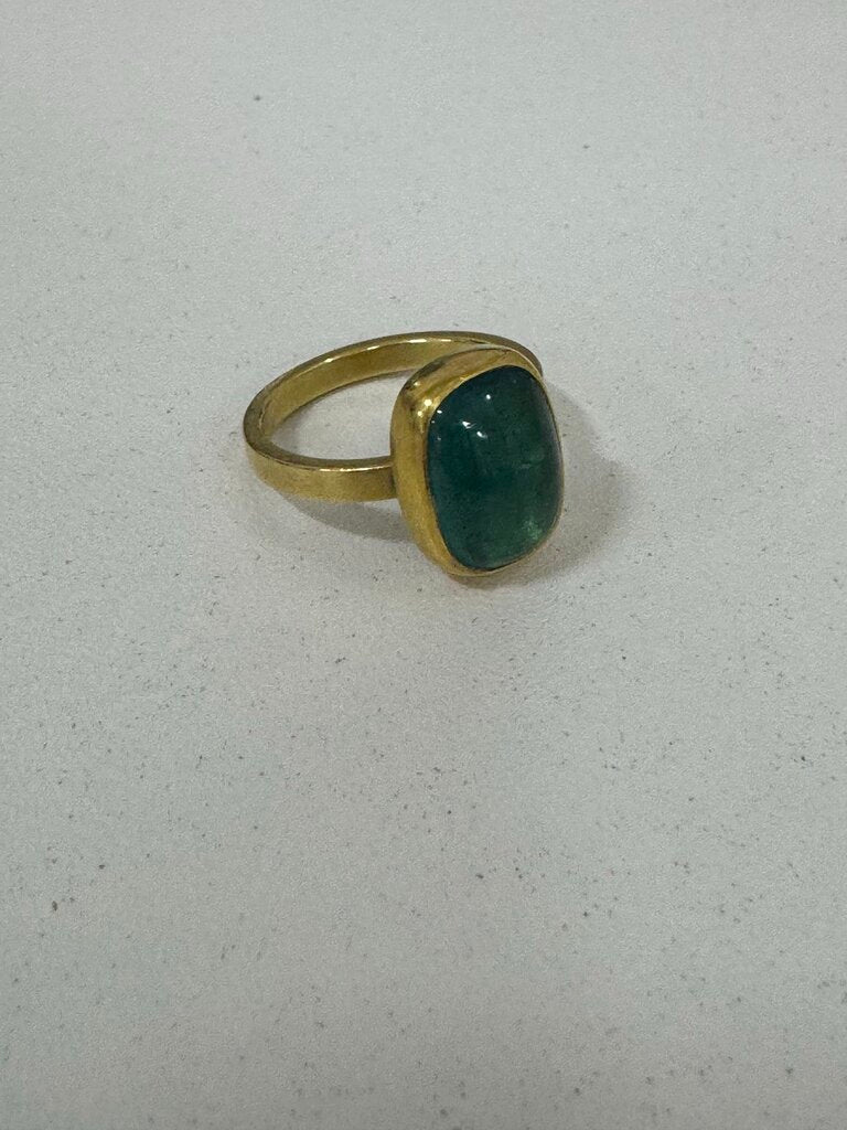 18k Yellow Gold Green Tourmaline Ring