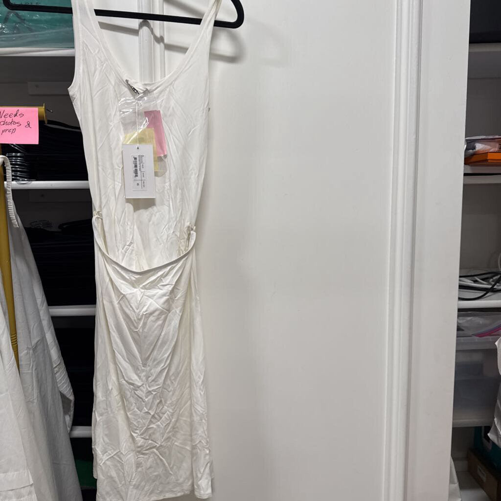 White Viscose Midi Dress (NWT 620)