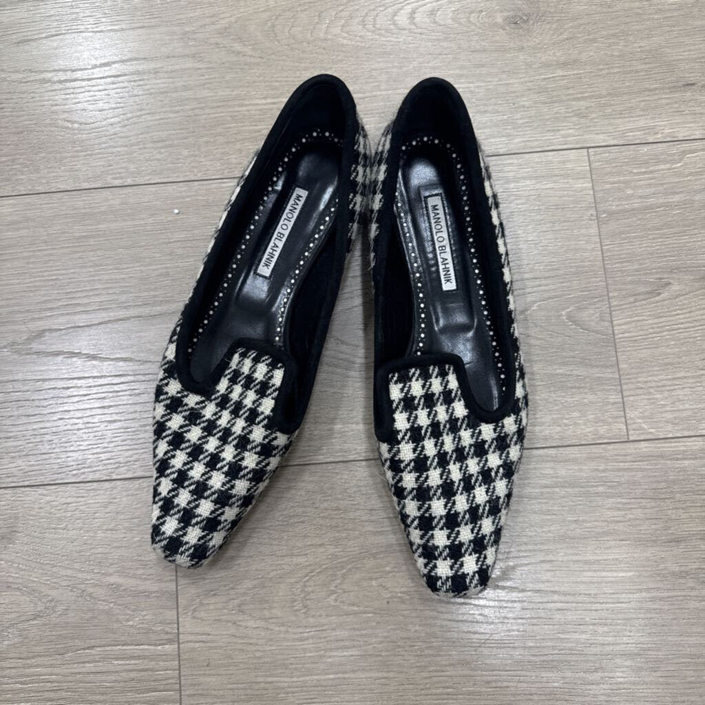 B&W Houndstooth Loafers
