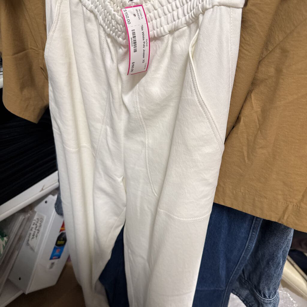 White Poly Jogger