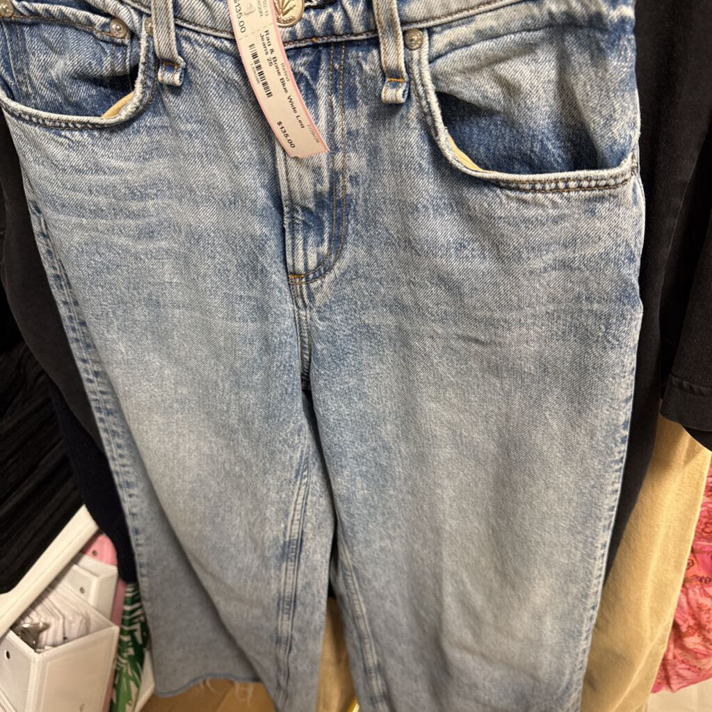 Blue Wide Leg Jeans