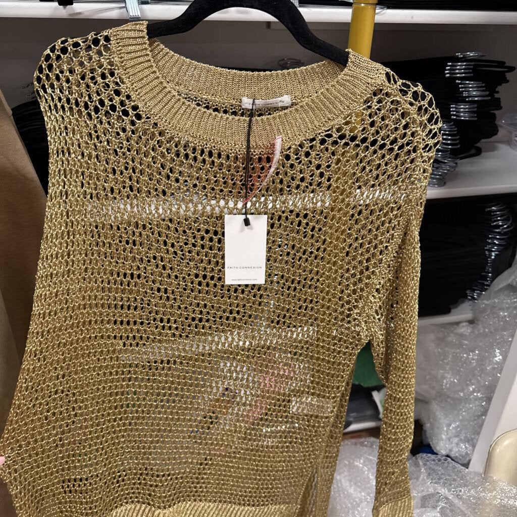 Gold Viscose/Poly Knit Sweater (NWT)
