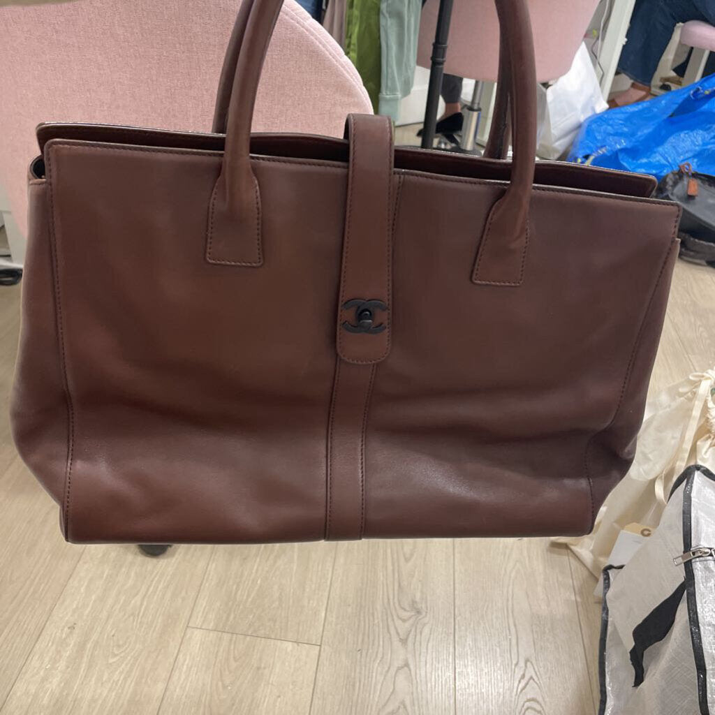 Brown Leather Executive Tote