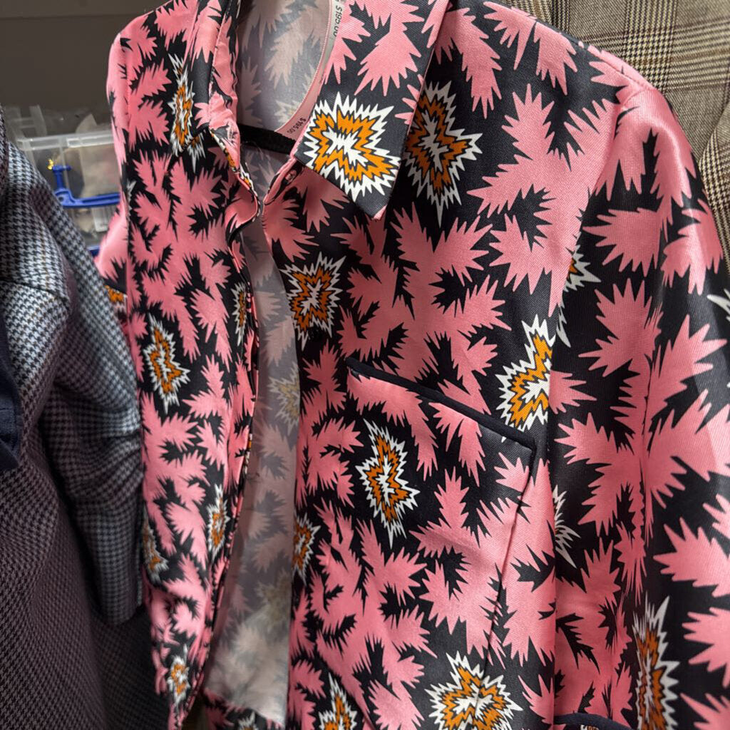 Pink Poly/Silk Pop Graphic Overshirt
