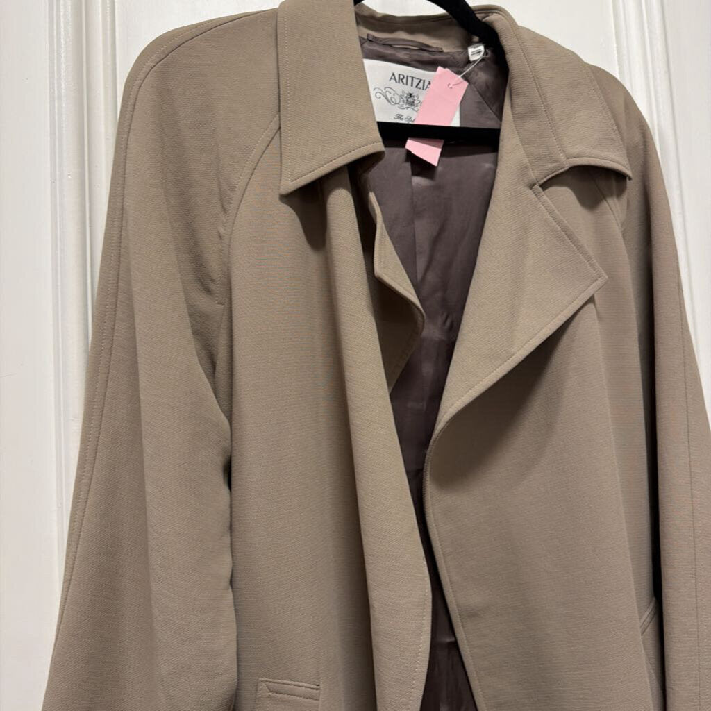 Taupe Poly Trench Coat