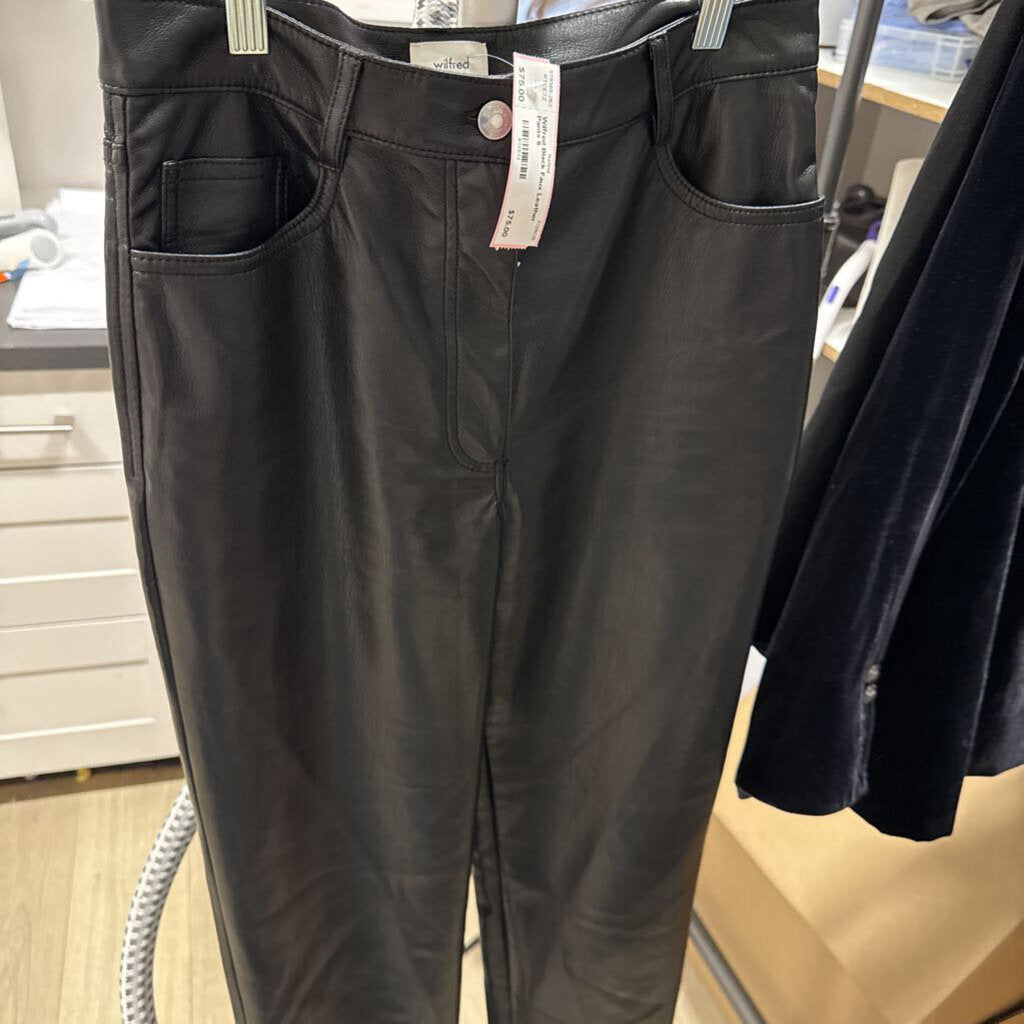 Black Faux Leather Pants