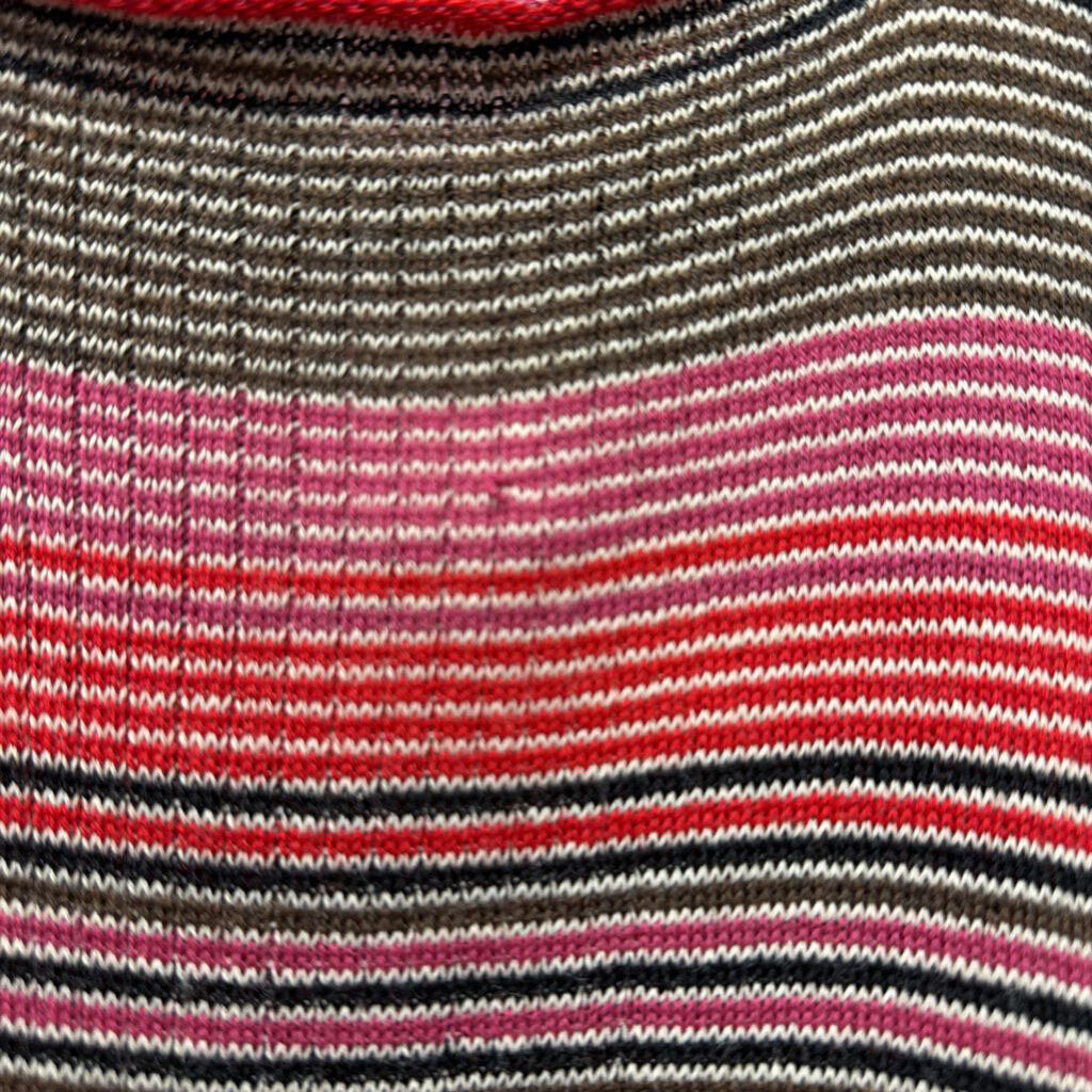 Multicolor Stripe Wool/Acrylic Poncho