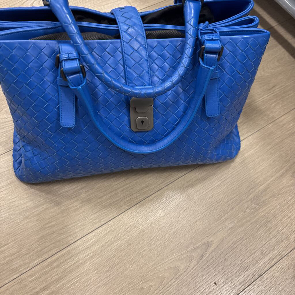 Royal Blue Intrecciato Tote