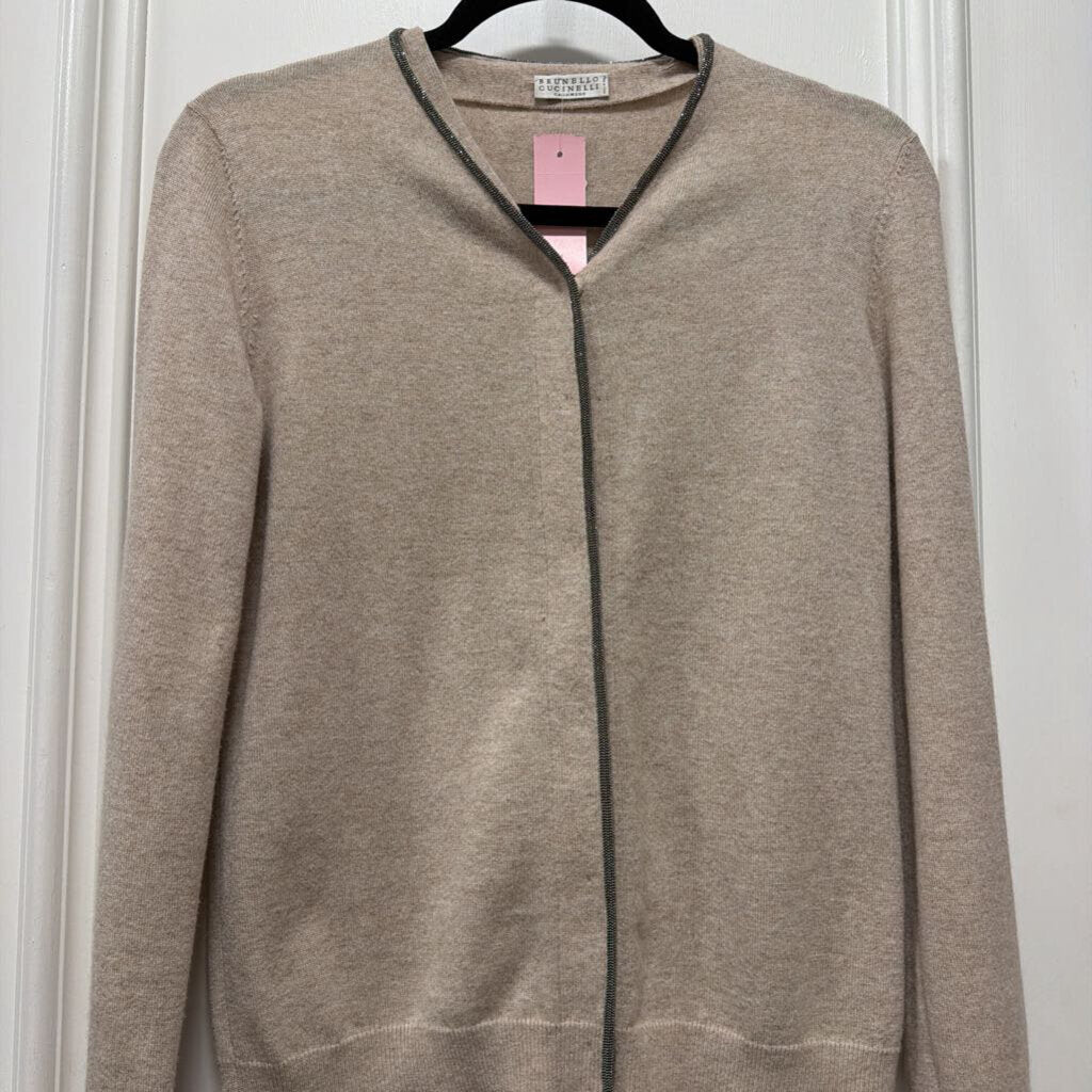Cream Cashmere Caviar Lined Cardigan
