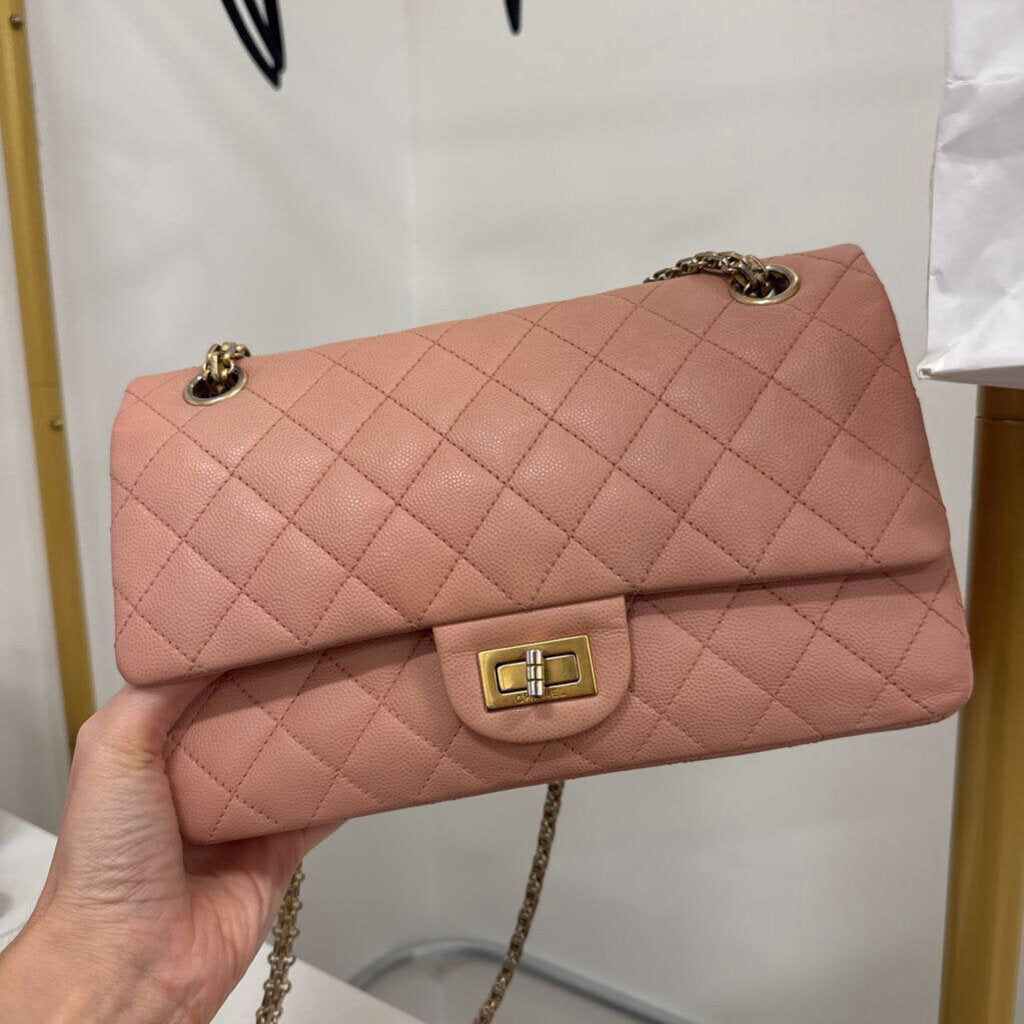 Pink Caviar Leather 2.55 Reissue Double Flap