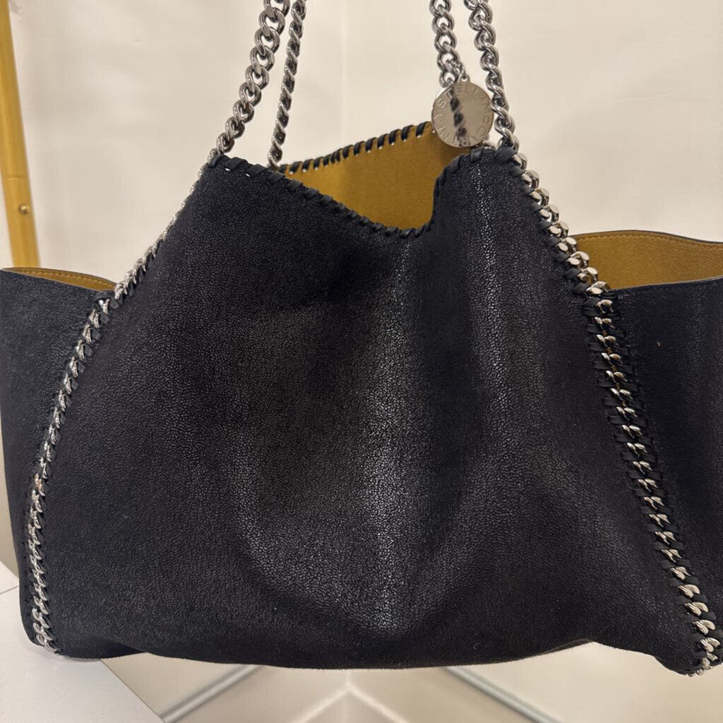 Black/Yellow Reversible Falabella Tote