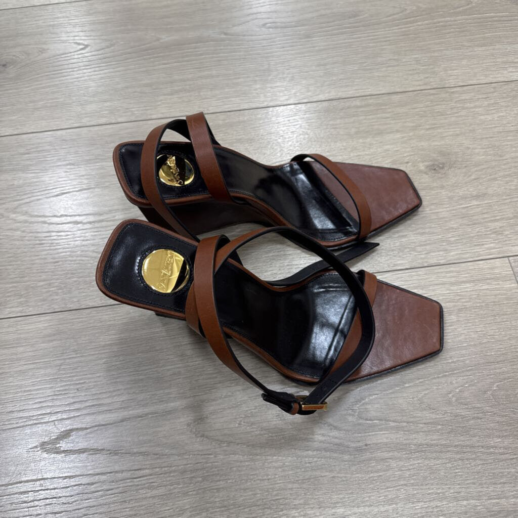 Brown Leather Wedge Sandal (R.1150)
