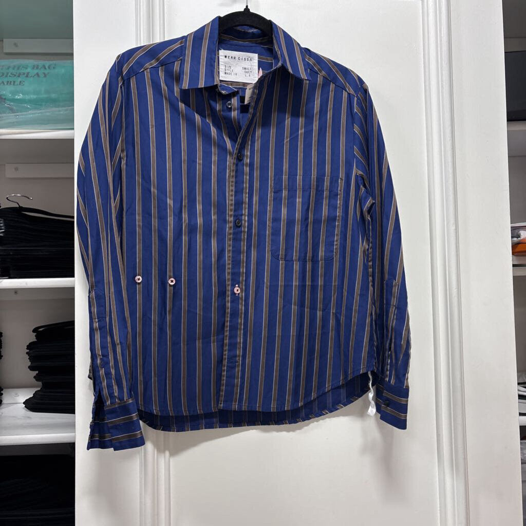 Blue Stripe Cotton Shirt