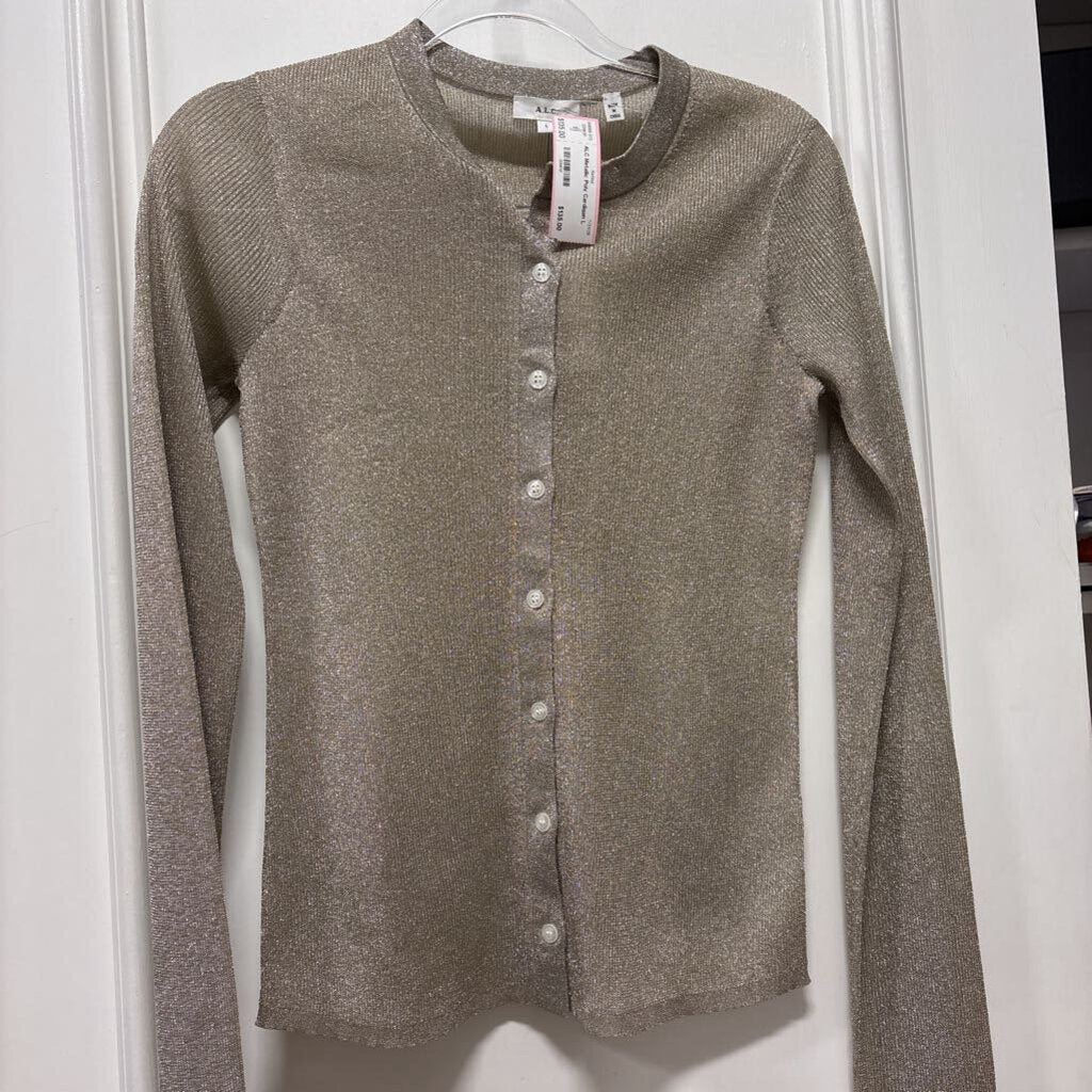 Metallic Poly Cardigan