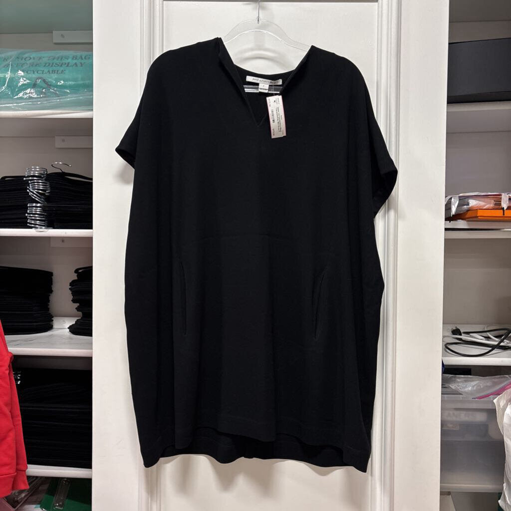 Black Triacetate/Poly Mini Dress