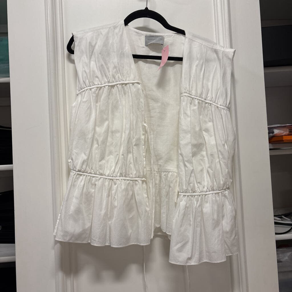 White Cotton Tie Top
