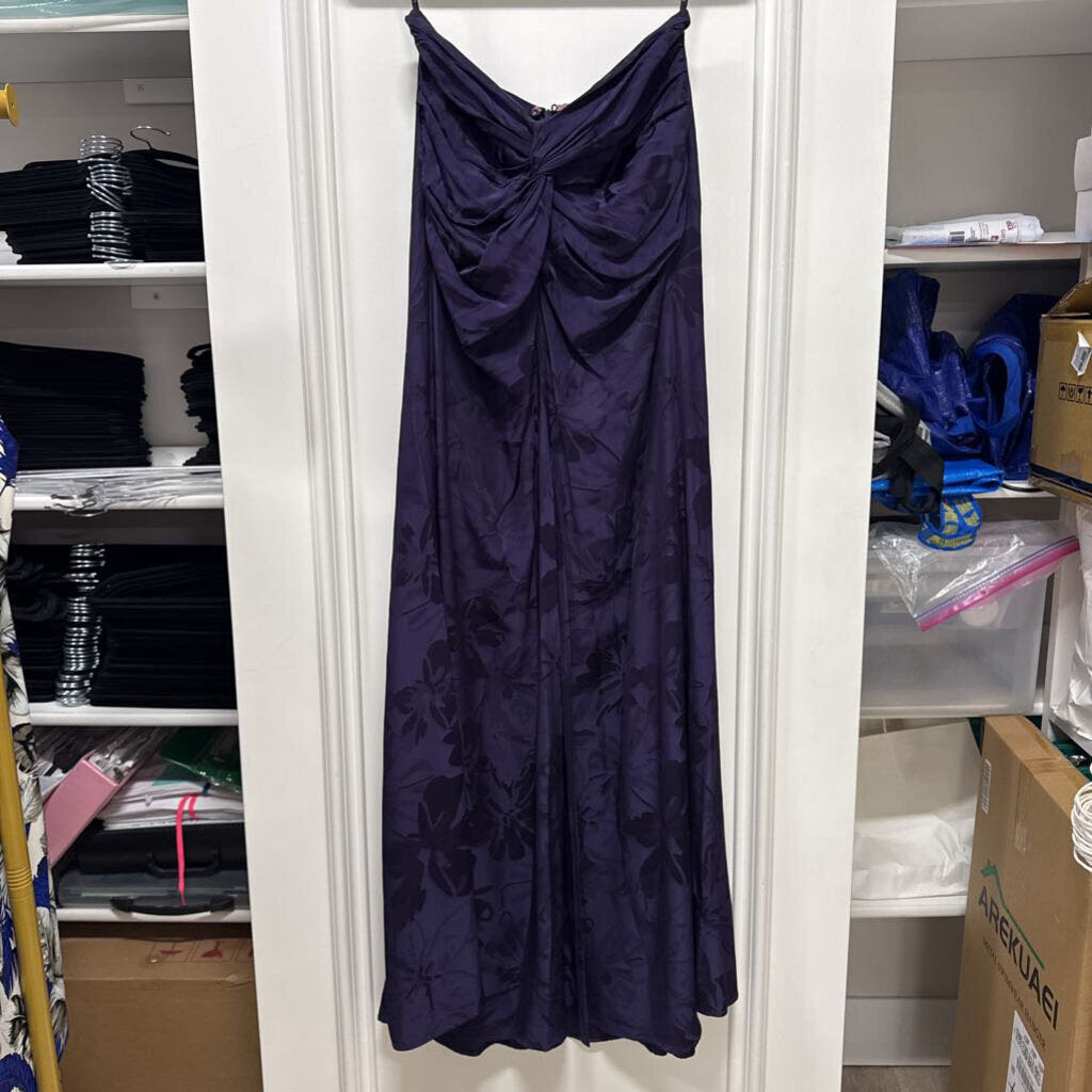 Purple Floral Strapless Midi Skirt (NWT $760)
