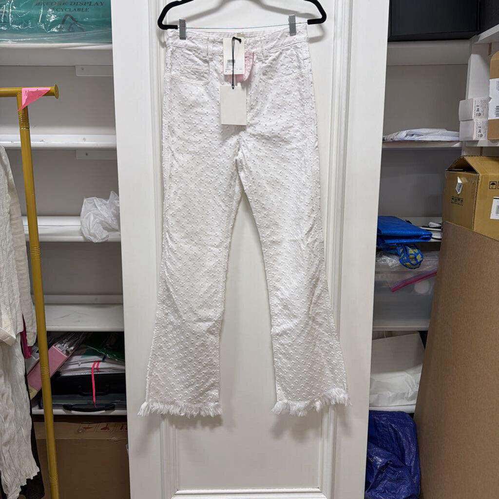 White Distressed Spotted Jean
