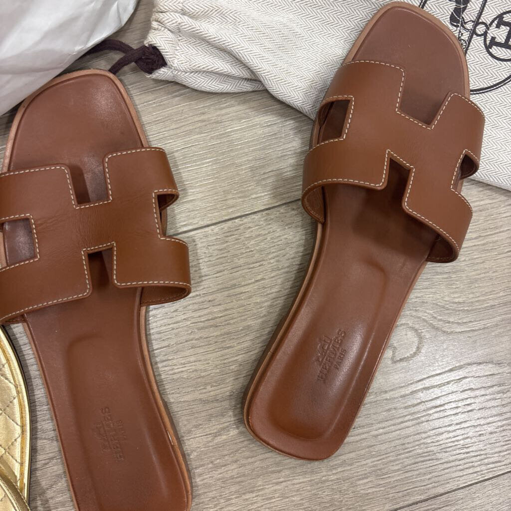 Brown Leather Oran Sandal (as is)