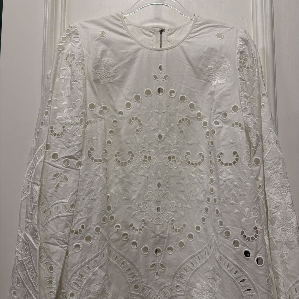 White Cotton Eyelet Dress