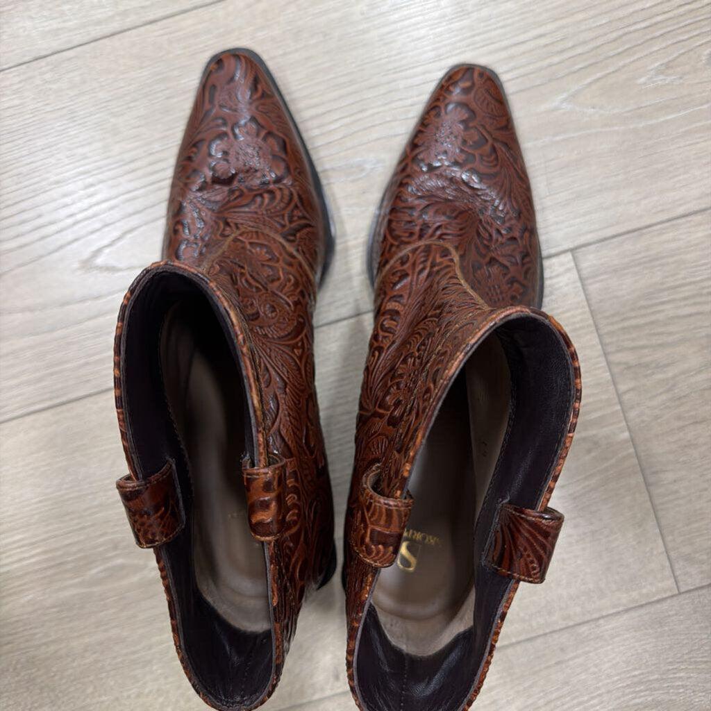 Skorpios Brown Leather Western Boot