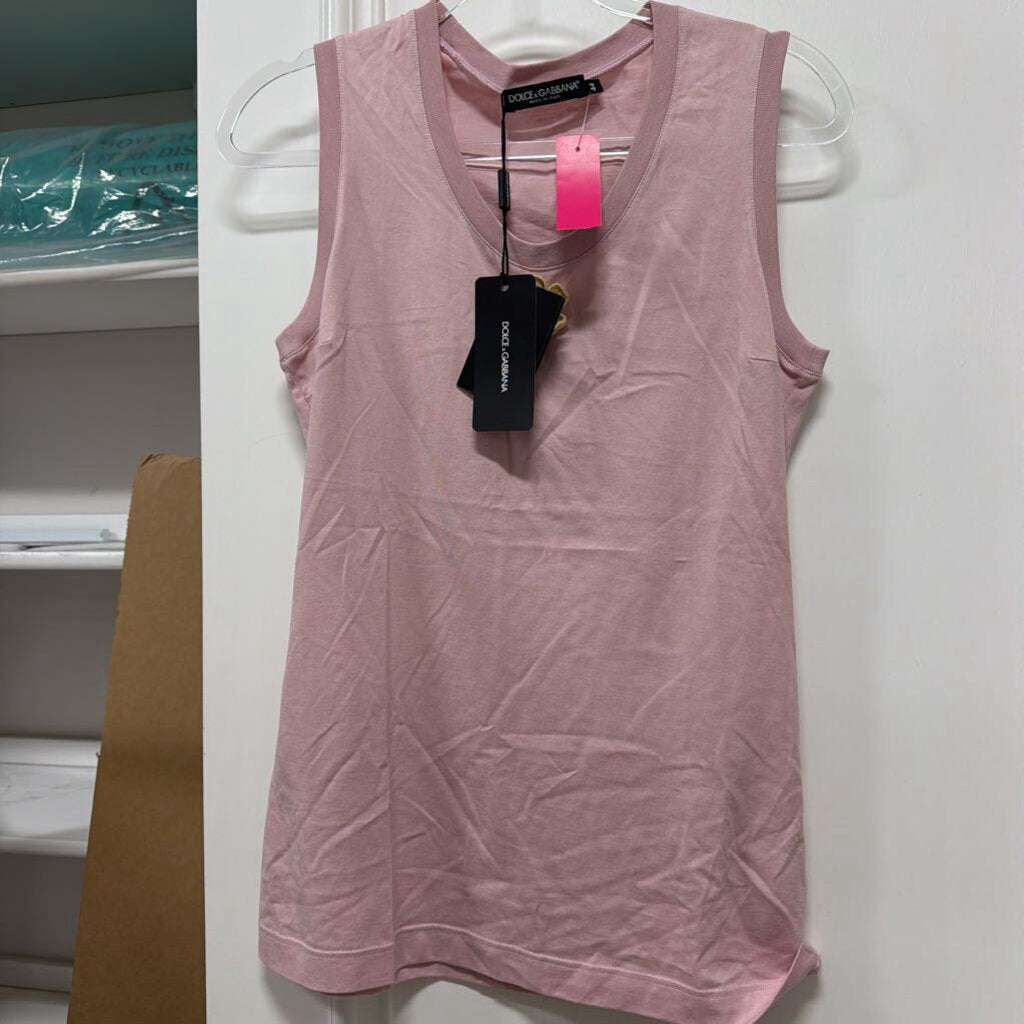 Pink Cotton Flower Embellished Tank (NWT