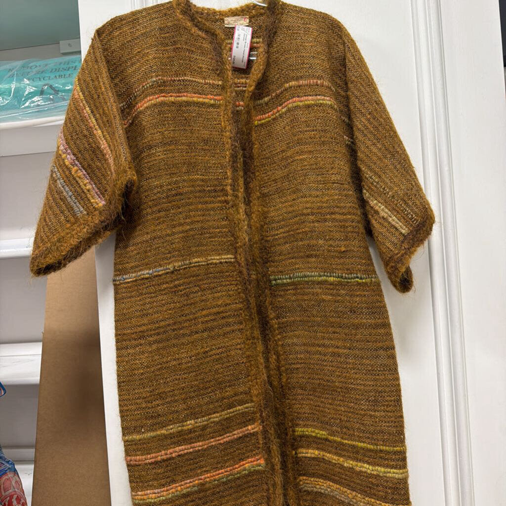 Vintage Brown Hand-Woven Sweater