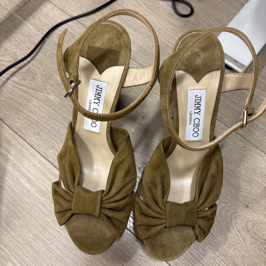 Green Suede Heloise Sandal