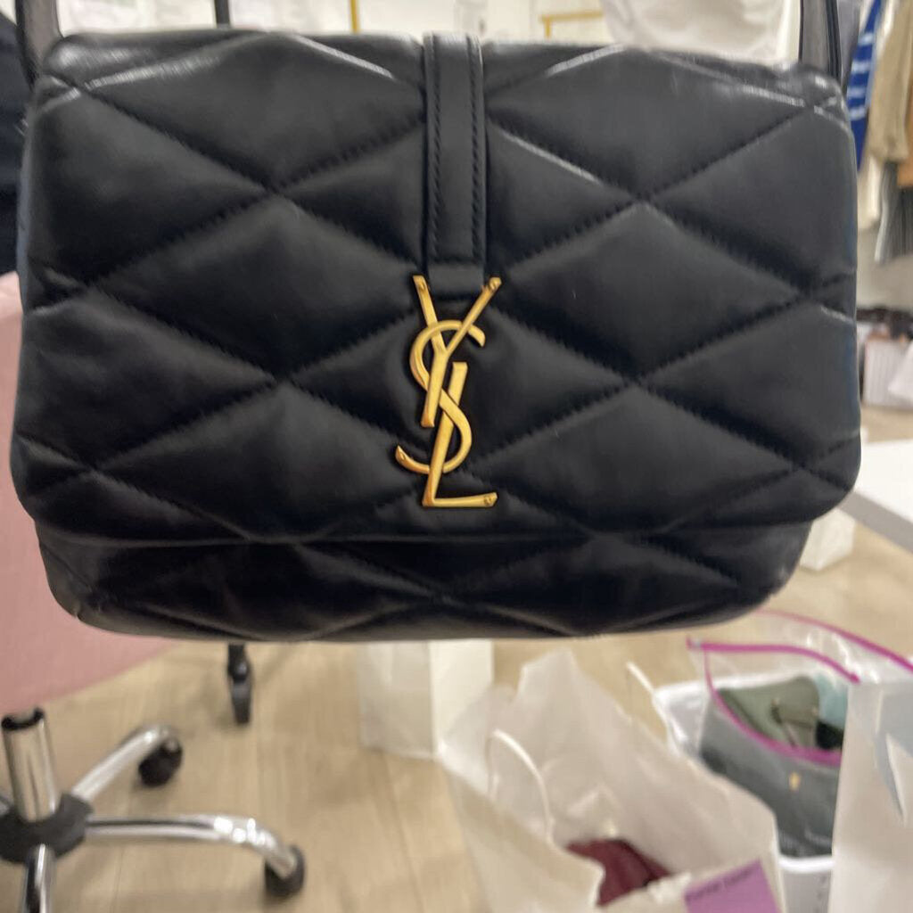 Black Quilted Le 57 Lambskin Shoulder Bag