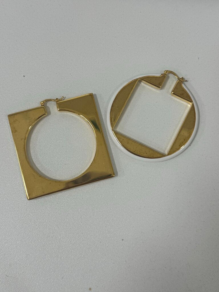 Plated Brass Geometric Earrings (450)