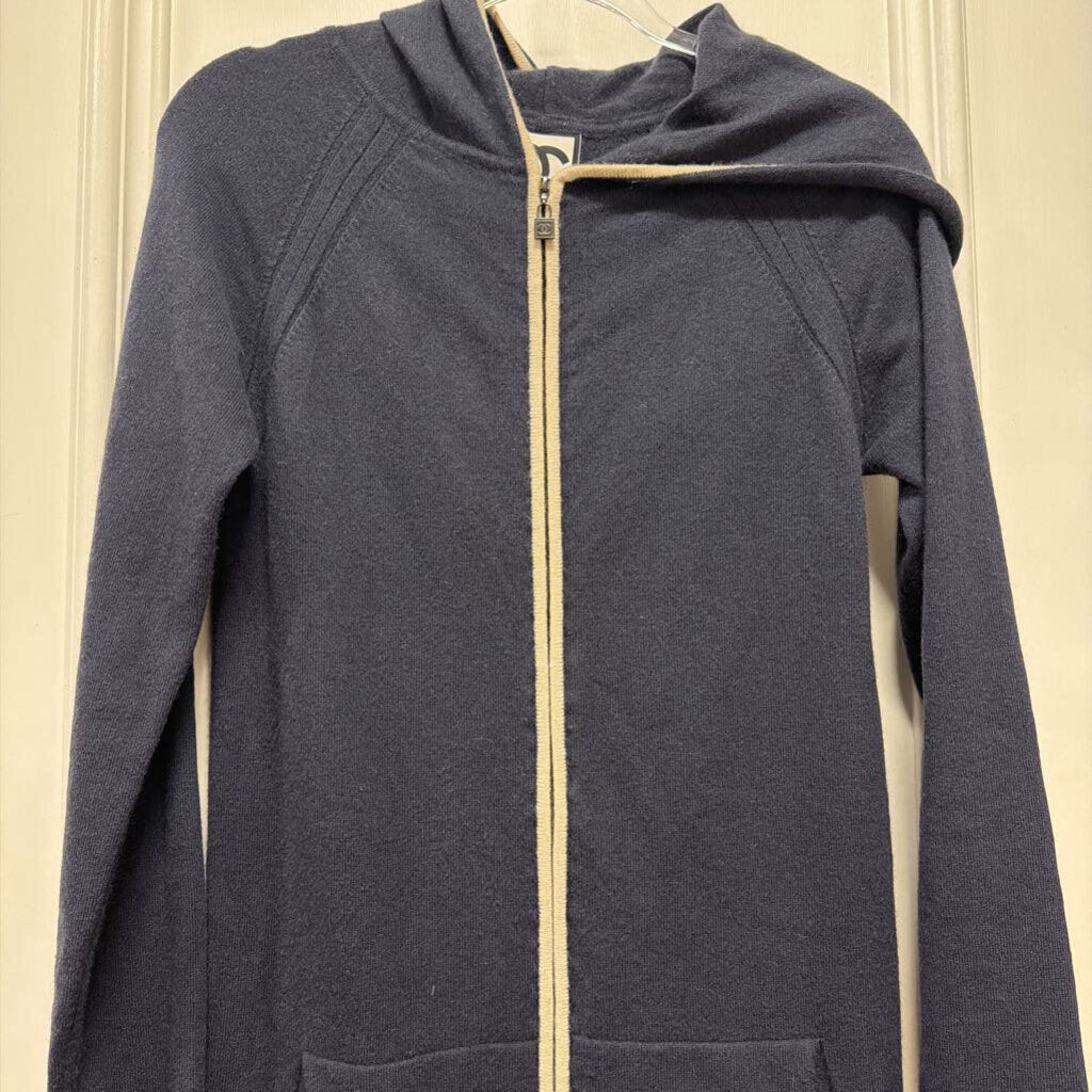 2009 Navy/Cream Cashmere Zip Up Hoodie