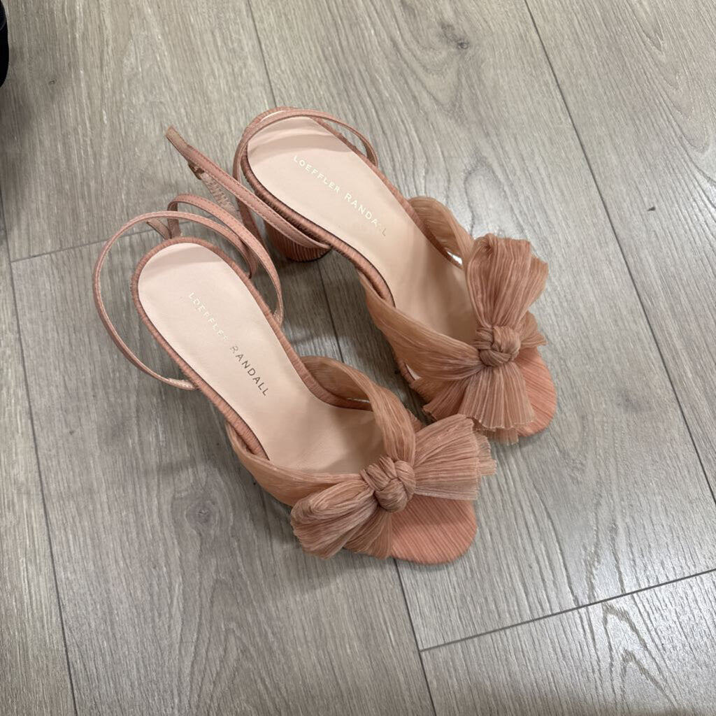 Loeffler Randall Pink Pleated Bow Heel