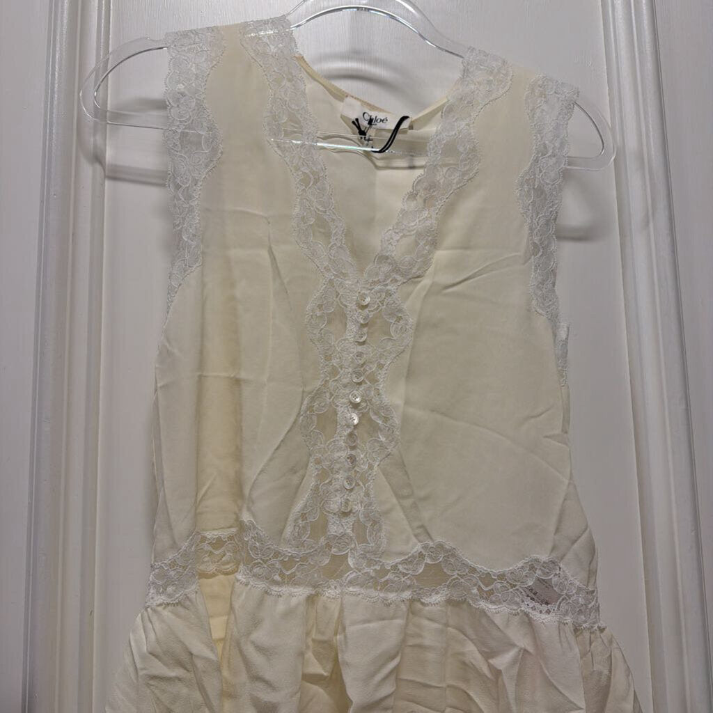Coconut Milk Lace Sleeveless Top (NWT 2450)