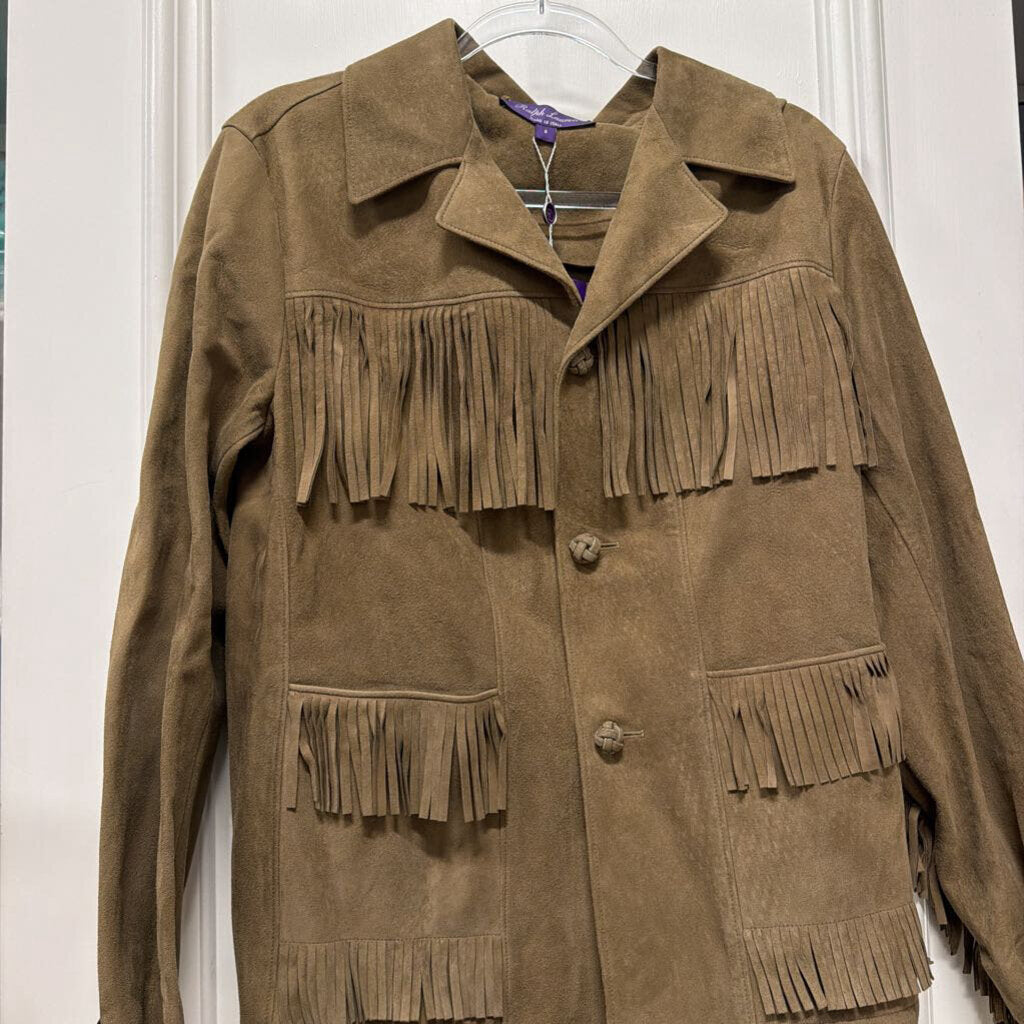 Olive Green Suede Fringe Jacket (NWT 4995)