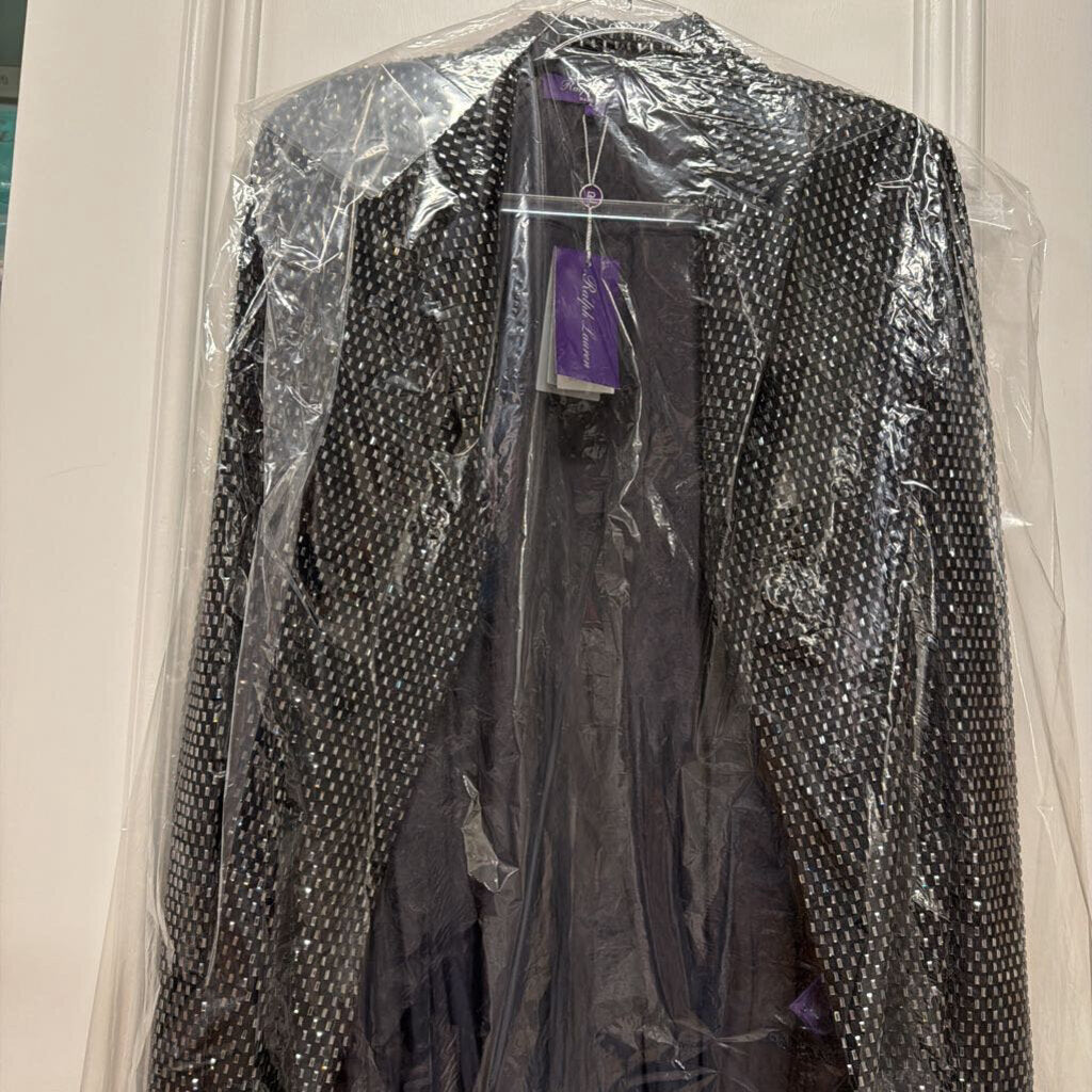 Black Poly Embellished Blazer (NWT 9,000)